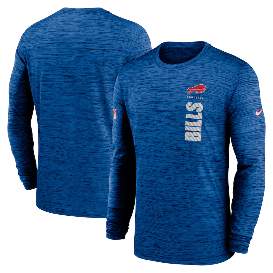 Men Buffalo Bills blue style 2024 Nike NFL long sleeve t shirts